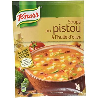 Knorr Soupe Pistou à l'Huile d'Olive pour 4 Personnes 80 g Lot de 7 - Publicité Knorr Soupe Pistou à l'Huile d'Olive pour 4 Personnes 80 g Lot de 7 - Publicité
