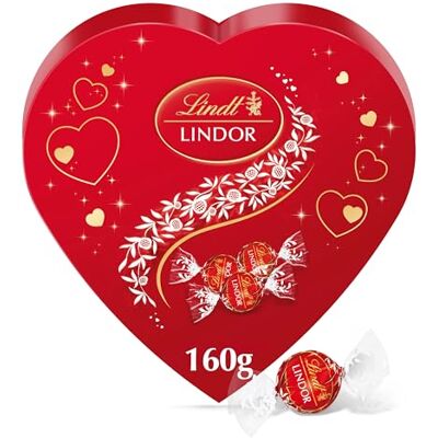 Lindt Boîte Cœur LINDOR Chocolat Lait 160g - Publicité Lindt Boîte Cœur LINDOR Chocolat Lait 160g - Publicité