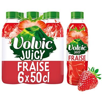 Volvic Juicy Eaux Aromatisées Fraise 6x50cl - Publicité Volvic Juicy Eaux Aromatisées Fraise 6x50cl - Publicité