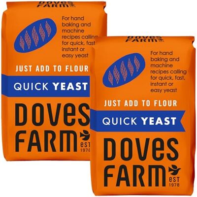 Doves Farm (2 Pack) Quick Yeast 125g 2 PACK BUNDLE - Publicité Doves Farm (2 Pack) Quick Yeast 125g 2 PACK BUNDLE - Publicité