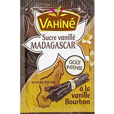 Vahiné Sucre Vanillé Madagascar Goût Intense à la Vanille Bourbon par 5 Sachets de 7,5g (lot de 5 soit 25 sachets) - Publicité Vahiné Sucre Vanillé Madagascar Goût Intense à la Vanille Bourbon par 5 Sachets de 7,5g (lot de 5 soit 25 sachets) - Publicité