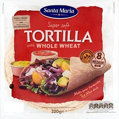Santa Maria Mexicain 8 Tortillas Moyen Doux Avec 320G De Blé Entier (Paquet de 4) - Publicité Santa Maria Mexicain 8 Tortillas Moyen Doux Avec 320G De Blé Entier (Paquet de 4) - Publicité