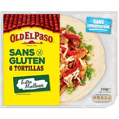 Old El Paso Tortillas Sans Gluten 216G Lot De 3 - Publicité Old El Paso Tortillas Sans Gluten 216G Lot De 3 - Publicité
