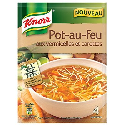 Knorr Soupe Déshydratée PotauFeu aux Vermicelles et Carottes 55g (lot de 7) - Publicité Knorr Soupe Déshydratée PotauFeu aux Vermicelles et Carottes 55g (lot de 7) - Publicité