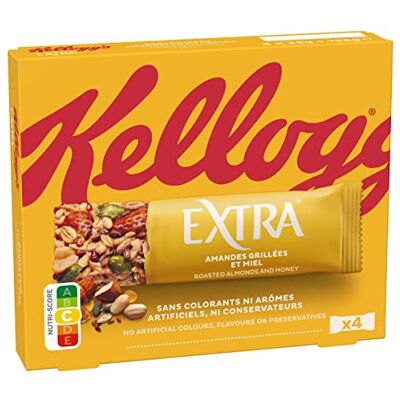 Kellogg's E-xtra Barres Céréales au Amandes grillées et Miel 128 g - Publicité Kellogg's E-xtra Barres Céréales au Amandes grillées et Miel 128 g - Publicité