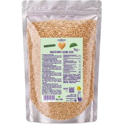 nut&me Graines de Sésame Blanc Grillées 1 kg - Publicité nut&me Graines de Sésame Blanc Grillées 1 kg - Publicité
