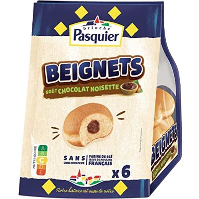 SONDEY Lot de 6 unités *** PASQUIER Beignets goût chocolat noisette 6 beignets 270g*** soit un format carton de 6 unités *** - Publicité SONDEY Lot de 6 unités *** PASQUIER Beignets goût chocolat noisette 6 beignets 270g*** soit un format carton de 6 unités *** - Publicité