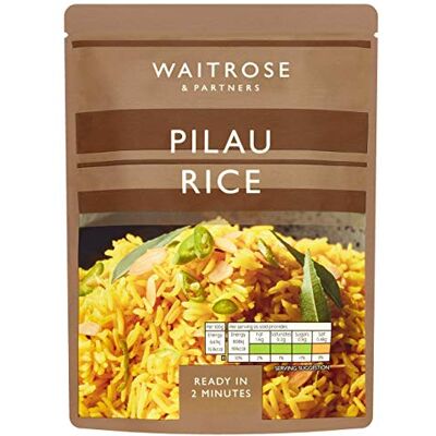 Waitrose Riz Pilau micro-ondes 250g - Publicité Waitrose Riz Pilau micro-ondes 250g - Publicité