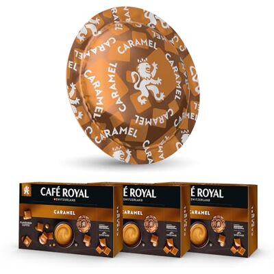 Café Royal 150 Capsules Saveur Caramel Compatibles avec les Machines à café Nespresso®* Professional Conditionnement : 3 x 50 Dosettes - Publicité Café Royal 150 Capsules Saveur Caramel Compatibles avec les Machines à café Nespresso®* Professional Conditionnement : 3 x 50 Dosettes - Publicité