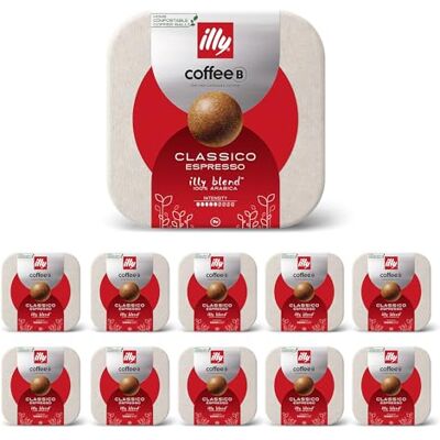 Café Royal 90 Coffee Balls Classico Espresso by Illy Boules de café haut de gamme 100% compostable Spécialement conçues pour l'utilisation de la machine à café CoffeeB by - Publicité Café Royal 90 Coffee Balls Classico Espresso by Illy Boules de café haut de gamme 100% compostable Spécialement conçues pour l'utilisation de la machine à café CoffeeB by - Publicité