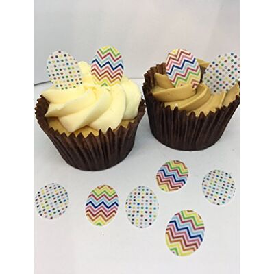 Top That Lot de 50 décorations en papier comestible pour œufs de Pâques en 2 motifs Idéal pour les cupcakes de Pâques et les décorations de table. Publicité Top That Lot de 50 décorations en papier comestible pour œufs de Pâques en 2 motifs Idéal pour les cupcakes de Pâques et les décorations de table. Publicité
