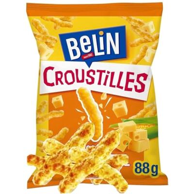 KEEMAT Belin Croustilles Emmental Croustilles aromatisées au fromage 88 g Lot de 3 - Publicité KEEMAT Belin Croustilles Emmental Croustilles aromatisées au fromage 88 g Lot de 3 - Publicité
