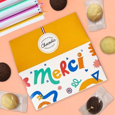 chocodic Coffret Luna Carré Assortiment Biscuits Palets Vendéens Collection Merci Remerciements Maîtresse Maître Atsem Nounou Collègue - Publicité chocodic Coffret Luna Carré Assortiment Biscuits Palets Vendéens Collection Merci Remerciements Maîtresse Maître Atsem Nounou Collègue - Publicité