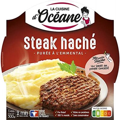 Génerique LA CUISINE D'OCEANE La Cuisine D'Océane Steak Haché Charolais Purée À L'Emmental 300G Lot De (3) livraison offerte - Publicité Génerique LA CUISINE D'OCEANE La Cuisine D'Océane Steak Haché Charolais Purée À L'Emmental 300G Lot De (3) livraison offerte - Publicité