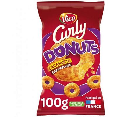 Benedicta CURLY Curly Donuts Cacahuete 100G Lot De 4 livraison offerte - Publicité Benedicta CURLY Curly Donuts Cacahuete 100G Lot De 4 livraison offerte - Publicité