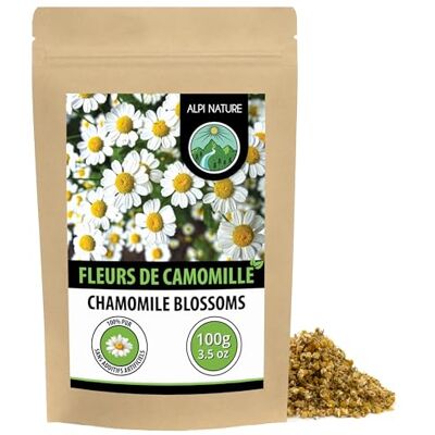 Alpi Nature Camomille Infusion 100g, Fleurs de Camomille Séchées, Thé en Vrac - Publicité Alpi Nature Camomille Infusion 100g, Fleurs de Camomille Séchées, Thé en Vrac - Publicité
