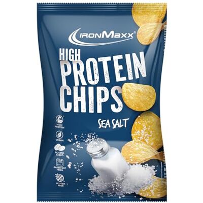 IronMaxx High Protein Chips – Sea Salt 60g Low Carb Sans Gluten Snack Protéiné Croquant - Publicité IronMaxx High Protein Chips – Sea Salt 60g Low Carb Sans Gluten Snack Protéiné Croquant - Publicité