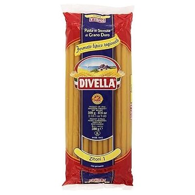 Divella PÂTES DE SEMOULE DE BLÉ DUR ZITONI 1 GR 500 X 20 - Publicité Divella PÂTES DE SEMOULE DE BLÉ DUR ZITONI 1 GR 500 X 20 - Publicité