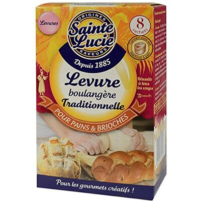Sainte Lucie Levure boulangère traditionnelle levure sèche boulangère une boite de 8 sachets de 8 g- - Publicité Sainte Lucie Levure boulangère traditionnelle levure sèche boulangère une boite de 8 sachets de 8 g- - Publicité