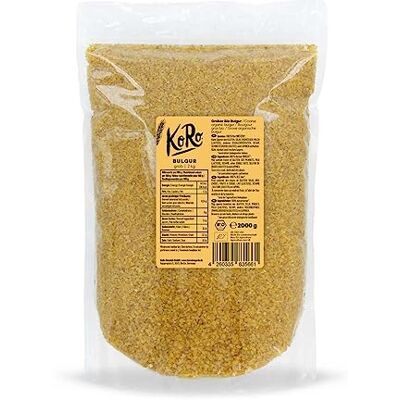 KoRo Boulgour bio 2 kg Céréales pour la cuisine sans additifs dans un emballage grand format à prix avantageux - Publicité KoRo Boulgour bio 2 kg Céréales pour la cuisine sans additifs dans un emballage grand format à prix avantageux - Publicité