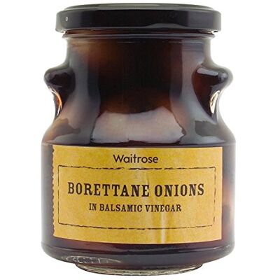 Waitrose Borettane Onions in Balsamic Vinegar 180g - Publicité Waitrose Borettane Onions in Balsamic Vinegar 180g - Publicité