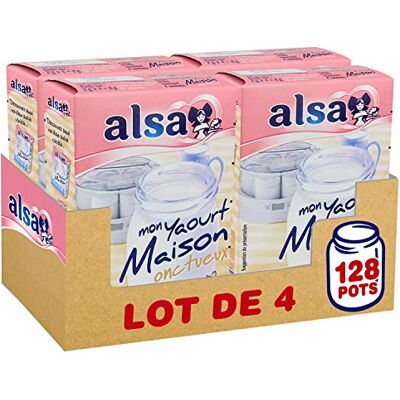Alsa Préparation Mon Yaourt Maison Onctueux 128 Pots (Lot de 4x32 Pots) - Publicité Alsa Préparation Mon Yaourt Maison Onctueux 128 Pots (Lot de 4x32 Pots) - Publicité