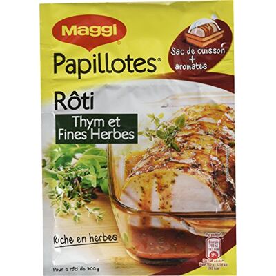 Maggi Papillotes Rôti Thym et Fines Herbes (1 sachet) -30g - Publicité Maggi Papillotes Rôti Thym et Fines Herbes (1 sachet) -30g - Publicité