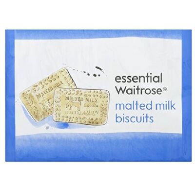 Waitrose Essential Biscuits au lait malté 400 g - Publicité Waitrose Essential Biscuits au lait malté 400 g - Publicité