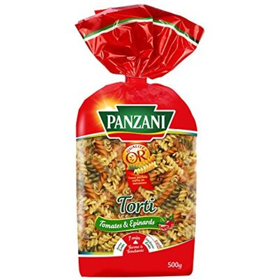 PANZANI Pâtes Torti Tomates et Epinards 500 g - Publicité PANZANI Pâtes Torti Tomates et Epinards 500 g - Publicité