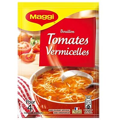 Maggi Bouillon de tomates aux vermicelles 70 g - Publicité Maggi Bouillon de tomates aux vermicelles 70 g - Publicité