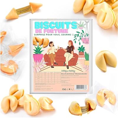D&D FUN COOKIES fortune cookies pink 100 biscuits boîte 600g COMPLIMENTS, action de grâce végétalienne, petits cadeaux pour la famille, les amis et les collègues - Publicité D&D FUN COOKIES fortune cookies pink 100 biscuits boîte 600g COMPLIMENTS, action de grâce végétalienne, petits cadeaux pour la famille, les amis et les collègues - Publicité