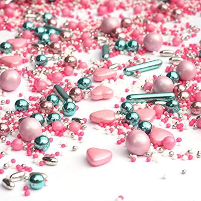 mySprinkles wir streuseln Liebe Sprinkles Julia in Love Mix rose rose argent vert 180g de STREUSEL GLÜCK vermicelles colorés de Noël décoration en sucre parfaite pour anniversaire d'enfant gâteau cupcakes muffins - Publicité mySprinkles wir streuseln Liebe Sprinkles Julia in Love Mix rose rose argent vert 180g de STREUSEL GLÜCK vermicelles colorés de Noël décoration en sucre parfaite pour anniversaire d'enfant gâteau cupcakes muffins - Publicité