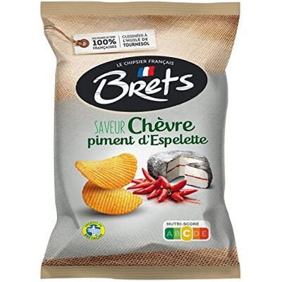 Bret's Chips Saveur Chèvre Et Piment D'Espelette 125G Lot De 4 - Publicité Bret's Chips Saveur Chèvre Et Piment D'Espelette 125G Lot De 4 - Publicité