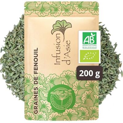 Khla Graines de Fenouil Bio 200 g Pour Tisane & Infusion Après Repas Digestion & Vitalité Chaude ou Glacée Anti-Ballonnements Sachet Vrac Riche en Antioxydants Origine Égypte - Publicité Khla Graines de Fenouil Bio 200 g Pour Tisane & Infusion Après Repas Digestion & Vitalité Chaude ou Glacée Anti-Ballonnements Sachet Vrac Riche en Antioxydants Origine Égypte - Publicité