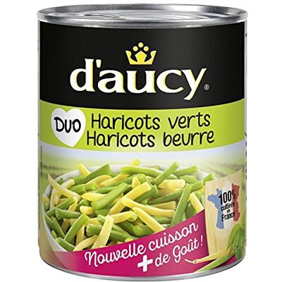 Epicerie salée D'AUCY Duo De Haricots Verts Et Haricots Beurre Très Fins Coupés 455G Lot De 4 - Publicité Epicerie salée D'AUCY Duo De Haricots Verts Et Haricots Beurre Très Fins Coupés 455G Lot De 4 - Publicité