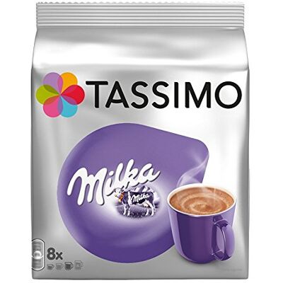 Milka TASSIMO Lot de 2 sachets de 16 dosettes de lait et cacao - Publicité Milka TASSIMO Lot de 2 sachets de 16 dosettes de lait et cacao - Publicité