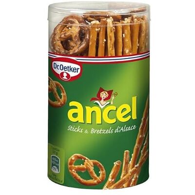 ANCEL Mini Assortiment Sticks Et Bretzels D'Alsace Tubo 137G Quatre Articles - Publicité ANCEL Mini Assortiment Sticks Et Bretzels D'Alsace Tubo 137G Quatre Articles - Publicité