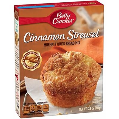 Betty Crocker - Cinnamon Streusel - 13.9 oz - Muffin Mix - Publicité Betty Crocker - Cinnamon Streusel - 13.9 oz - Muffin Mix - Publicité