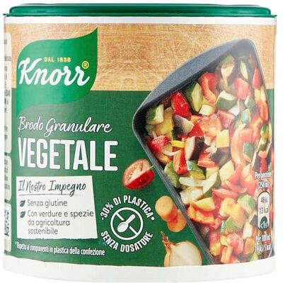 Knorr Brodo Bouillon végétal granulé végétal granulé 150 g Saveur pour vos plats Sans gluten, sans lactose 100% bouillon italien - Publicité Knorr Brodo Bouillon végétal granulé végétal granulé 150 g Saveur pour vos plats Sans gluten, sans lactose 100% bouillon italien - Publicité
