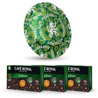 Café Royal 150 Capsules Saveur Noisette Compatibles avec les Machines à café Nespresso®* Professional Conditionnement : 3 x 50 Dosettes - Publicité Café Royal 150 Capsules Saveur Noisette Compatibles avec les Machines à café Nespresso®* Professional Conditionnement : 3 x 50 Dosettes - Publicité