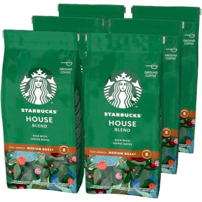 Starbucks - House Blend - Torréfaction moyenne - Moulu - Café - Publicité Starbucks - House Blend - Torréfaction moyenne - Moulu - Café - Publicité