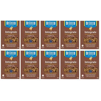 De Cecco 10x Pasta Fusilli integrali n° 34 Pâtes italiennes à grains entiers 500g - Publicité De Cecco 10x Pasta Fusilli integrali n° 34 Pâtes italiennes à grains entiers 500g - Publicité