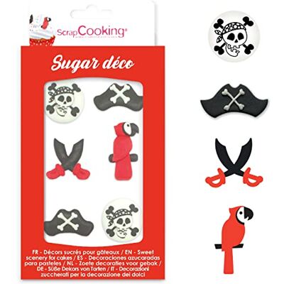 ScrapCooking Décosucres Pirate Décorations pour Pâtisseries, Desserts, Gâteaux, Biscuits, Cupcakes, Anniversaires Cake Design 6987 - Publicité ScrapCooking Décosucres Pirate Décorations pour Pâtisseries, Desserts, Gâteaux, Biscuits, Cupcakes, Anniversaires Cake Design 6987 - Publicité