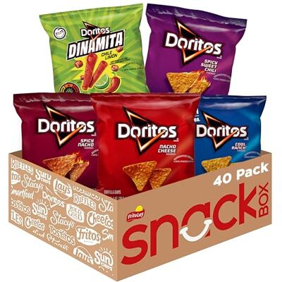 Doritos Lot de 40 chips de tortilla aromatisées - Publicité Doritos Lot de 40 chips de tortilla aromatisées - Publicité