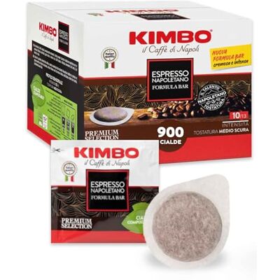 Kimbo Espresso Napoletano 900 Dosettes ESE 44 mm Compostables, Mélange Intense et Corsé, Intensité 10/13, Torrefaction Moyen-Foncé, 9 Paquets de 100 Unités (900 Cialde, Espresso Napoletano) - Publicité Kimbo Espresso Napoletano 900 Dosettes ESE 44 mm Compostables, Mélange Intense et Corsé, Intensité 10/13, Torrefaction Moyen-Foncé, 9 Paquets de 100 Unités (900 Cialde, Espresso Napoletano) - Publicité