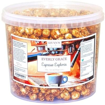 Everly Grace Popcorn – Espresso Euphoria, 600 g – Seau de popcorn au caramel sucré et véritable espresso, fait main en Allemagne - Publicité Everly Grace Popcorn – Espresso Euphoria, 600 g – Seau de popcorn au caramel sucré et véritable espresso, fait main en Allemagne - Publicité