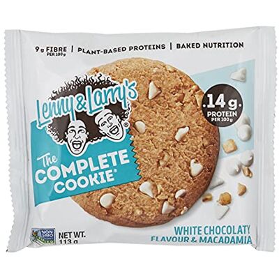 Lenny & Larry's Macadamia The Complete Cookie, chocolat blanc, 113 g, lot de 12 - Publicité Lenny & Larry's Macadamia The Complete Cookie, chocolat blanc, 113 g, lot de 12 - Publicité