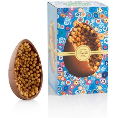 Venchi Œuf en Chocolat, Arôme Chocolat au Lait, aux "Noisettes du Piémont" Entières, avec Surprise, Sans Gluten, 540 gr, Collection Pâques, Idée Cadeau - Publicité Venchi Œuf en Chocolat, Arôme Chocolat au Lait, aux "Noisettes du Piémont" Entières, avec Surprise, Sans Gluten, 540 gr, Collection Pâques, Idée Cadeau - Publicité