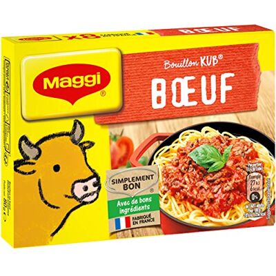 Maggi Bouillon KUB Bœuf (8 Cubes) 80g - Publicité Maggi Bouillon KUB Bœuf (8 Cubes) 80g - Publicité