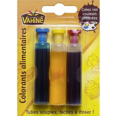Vahiné Colorants Alimentaires par 3 Tubes de 6ml (lot de 3 soit 9 tubes) - Publicité Vahiné Colorants Alimentaires par 3 Tubes de 6ml (lot de 3 soit 9 tubes) - Publicité